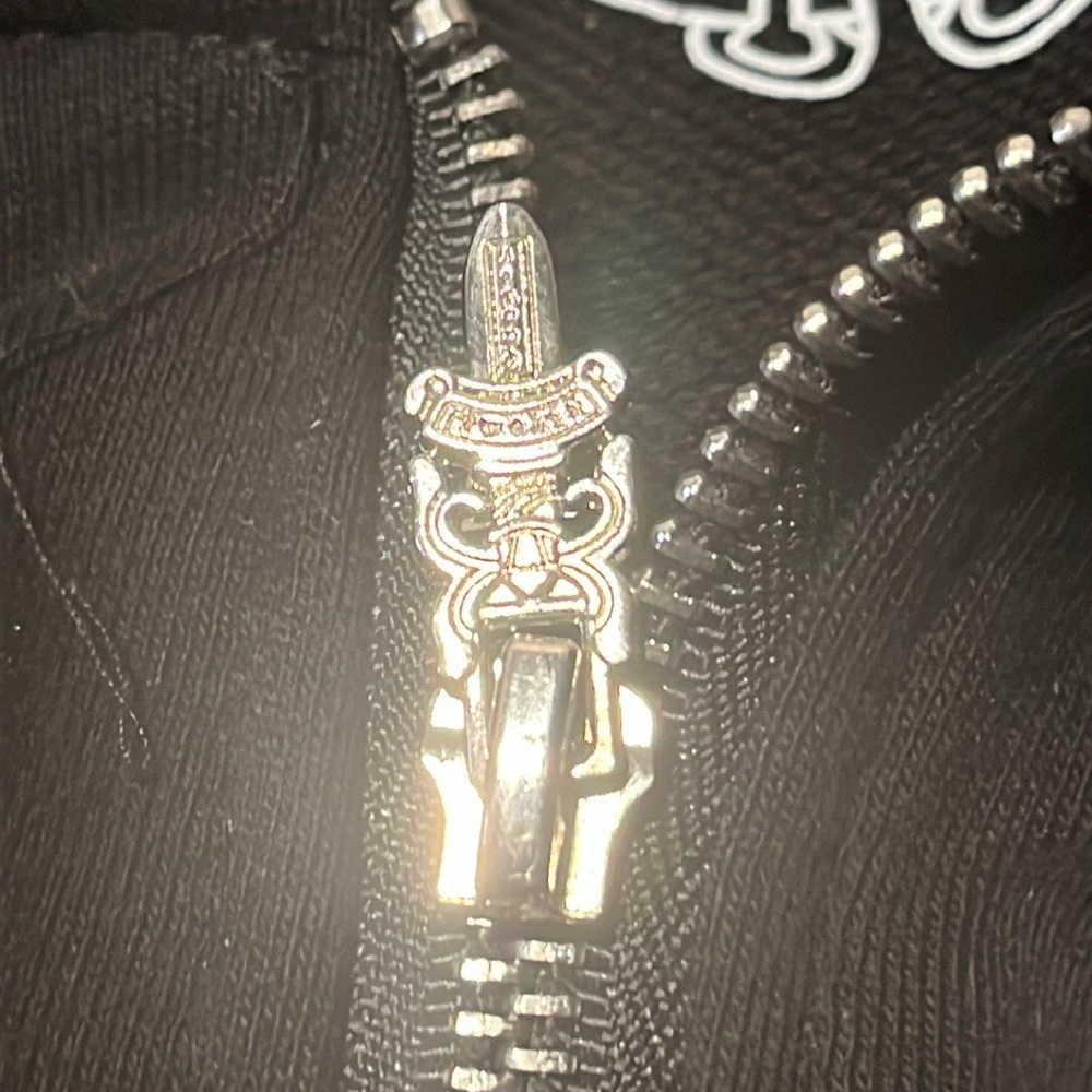 CHROME HEARTS x ROLLING STONES Black Hoodie with Red Tongue Logo - Picture 8 of 9